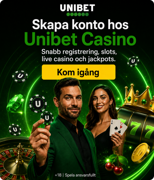 Registrering pÄ Unibet Casino Sverige